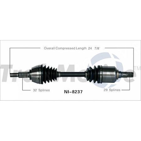 Surtrack Axle Cv Axle Shaft, Ni-8237 NI-8237